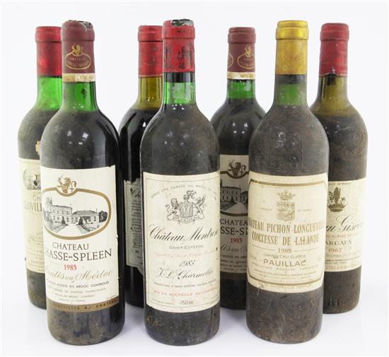 7 x Bordeaux wines.